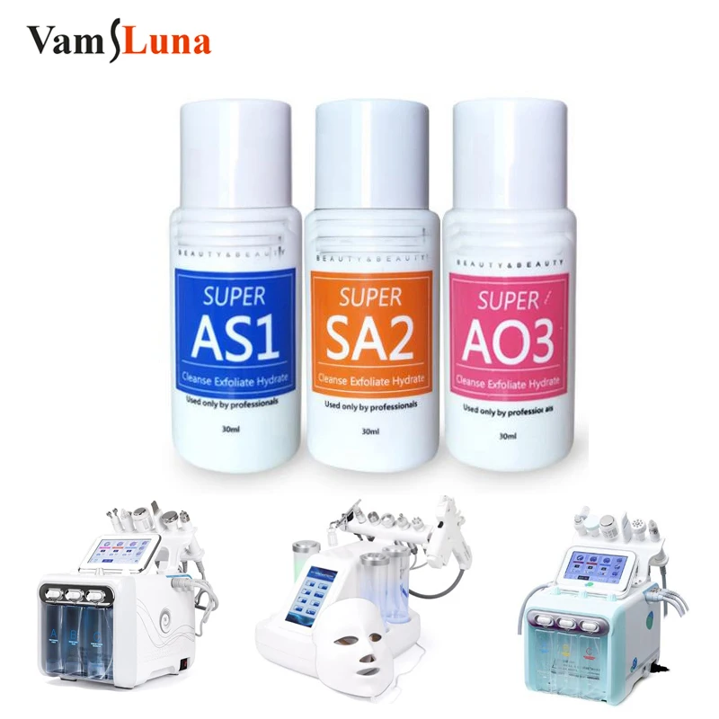 Serum Aqua Peeling Solution Skin Clear Essence Product Serum For Facial Machine Skin Deep Cleaning Skin Care 3Bottles 30ml