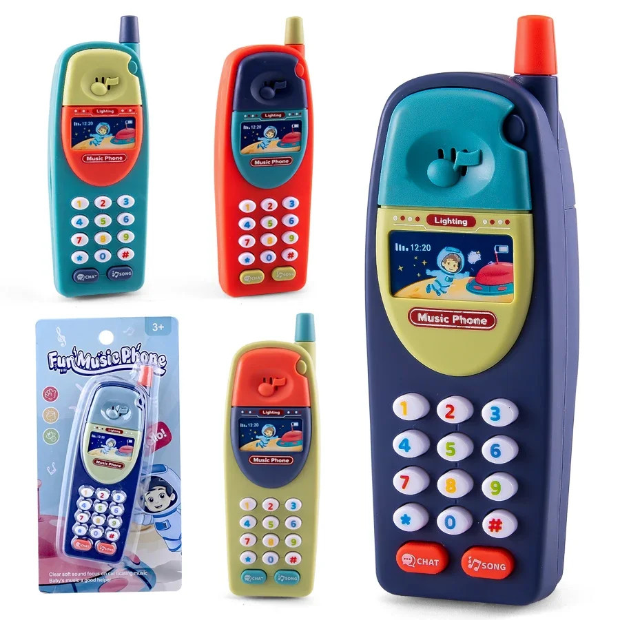 Play Phone for Kids Fun Music Simulation Phone Lighting Learning Cellphone Toys 4 be Chosen