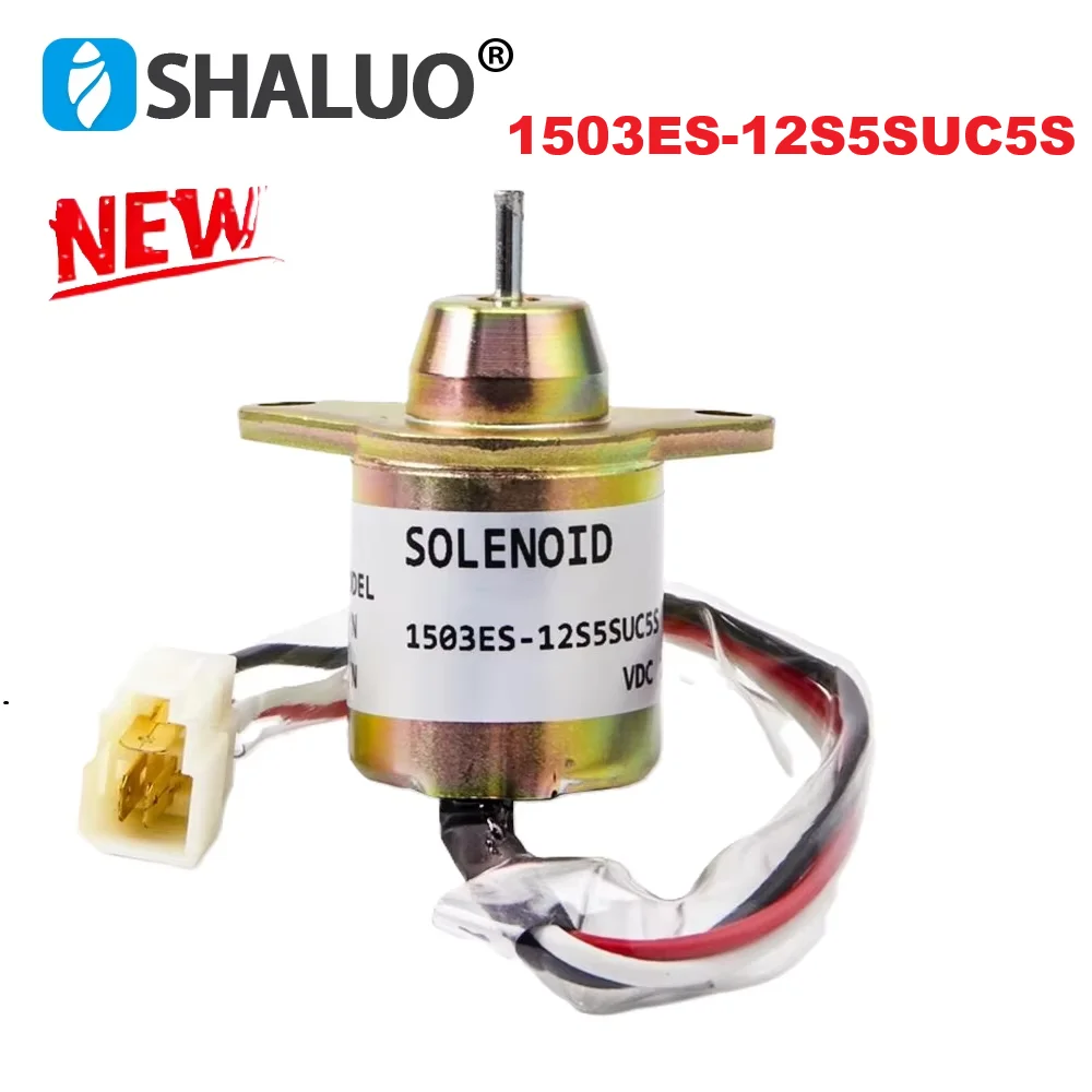 DC 12V Engine Fuel Shut Off Solenoid Valve 1503ES-12S5SUC5S 119233-77932 Shutdown Stop Solenoid Replace Woodward M810324