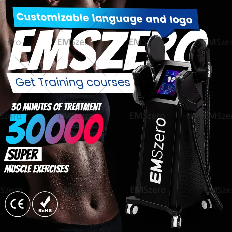 

EMSZERO Body Sculpt PRO Ultra 6500W HIEMT 200Hz Machine Body Slimming Fat Burning Muscle Stimulation 4 5 Handles
