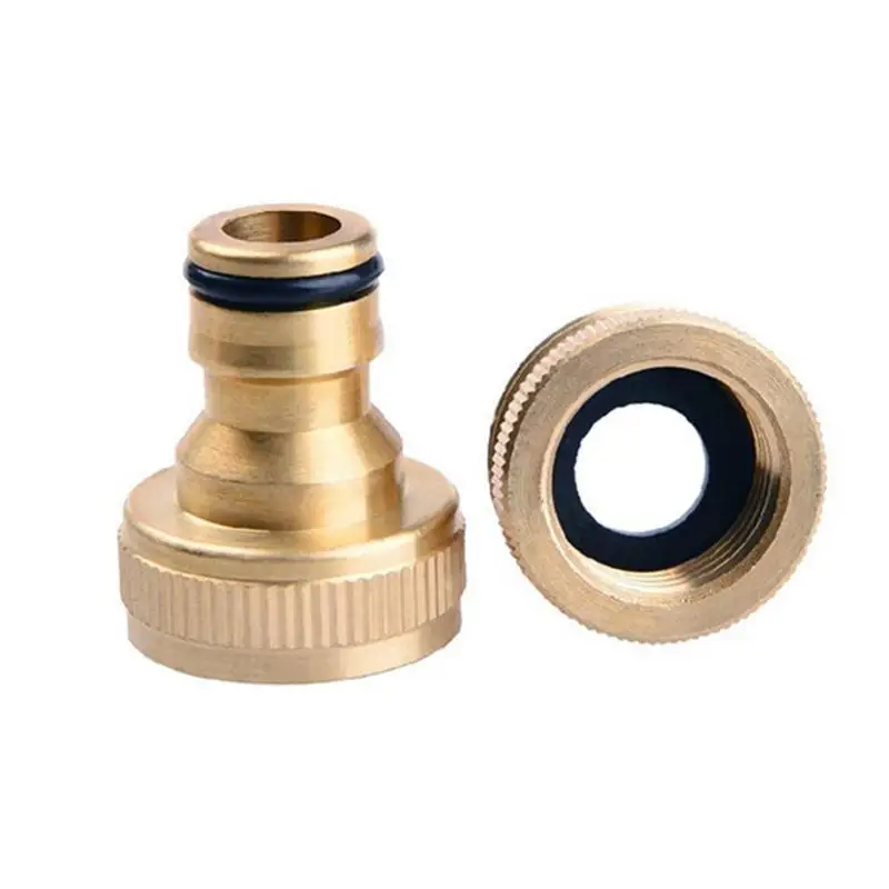 Garden Hose Adapter Leak Proof Sunproof Quick Brass Hose Adapter Indoor & Outdoor Hose Fittings For Car Wash Portable Water Hose