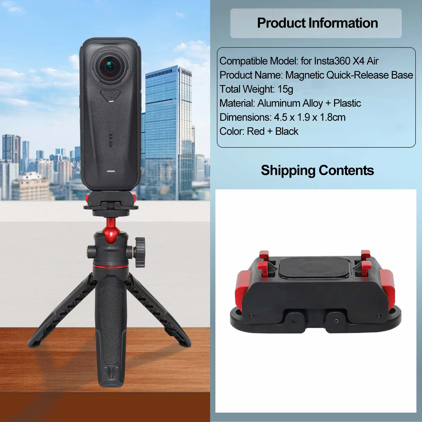 

Camera Magnetic Quick Release Adapter Mount for insta360 x4 air Camera , Camera Stand Mount Adapter for insta360 x4 air