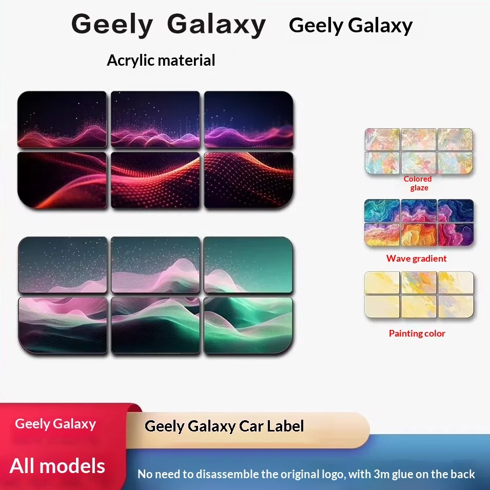 

Fit For Geely Galaxy E5 E8 L6 L7 EX5 EX2 Car Front Logo Sticker Cartoon Personalized Refit Decoration Decal