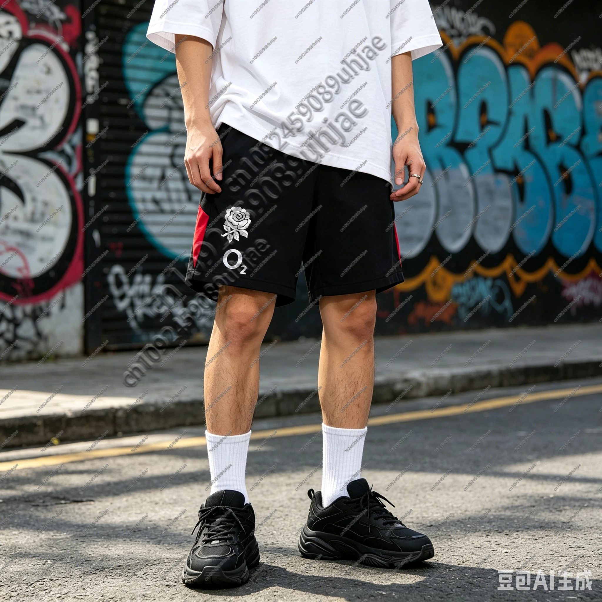 

Summer Fashion English Style Rugby Shorts Quick Drying Sports Basketball Shorts Breathable Loose Shorts 3D Printed Beach Shorts