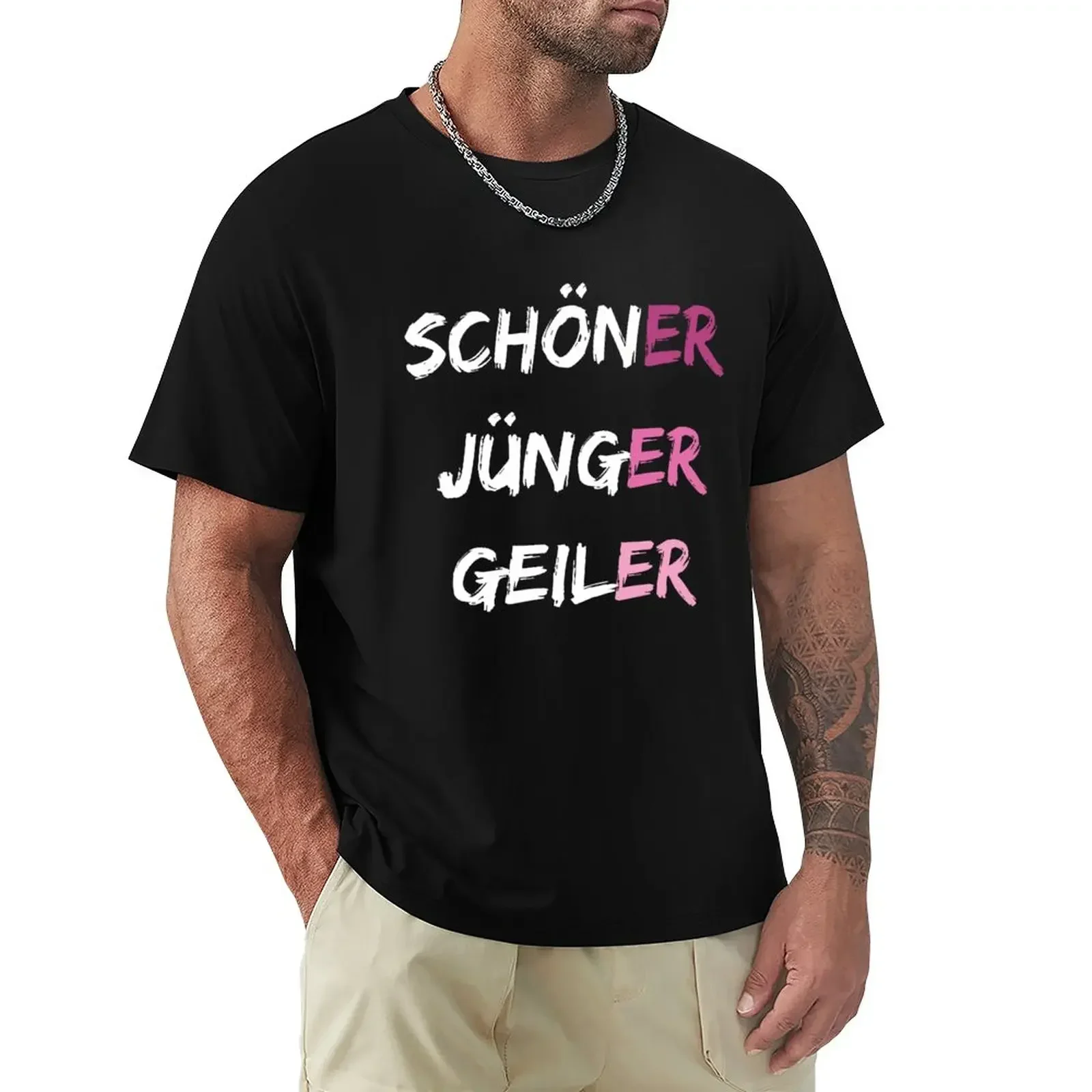 Sch?ner Jünger Geiler, Mallorca Malle Party Glitch T-Shirt customs design your own street wear vintage t shirt men 100℅ cotton