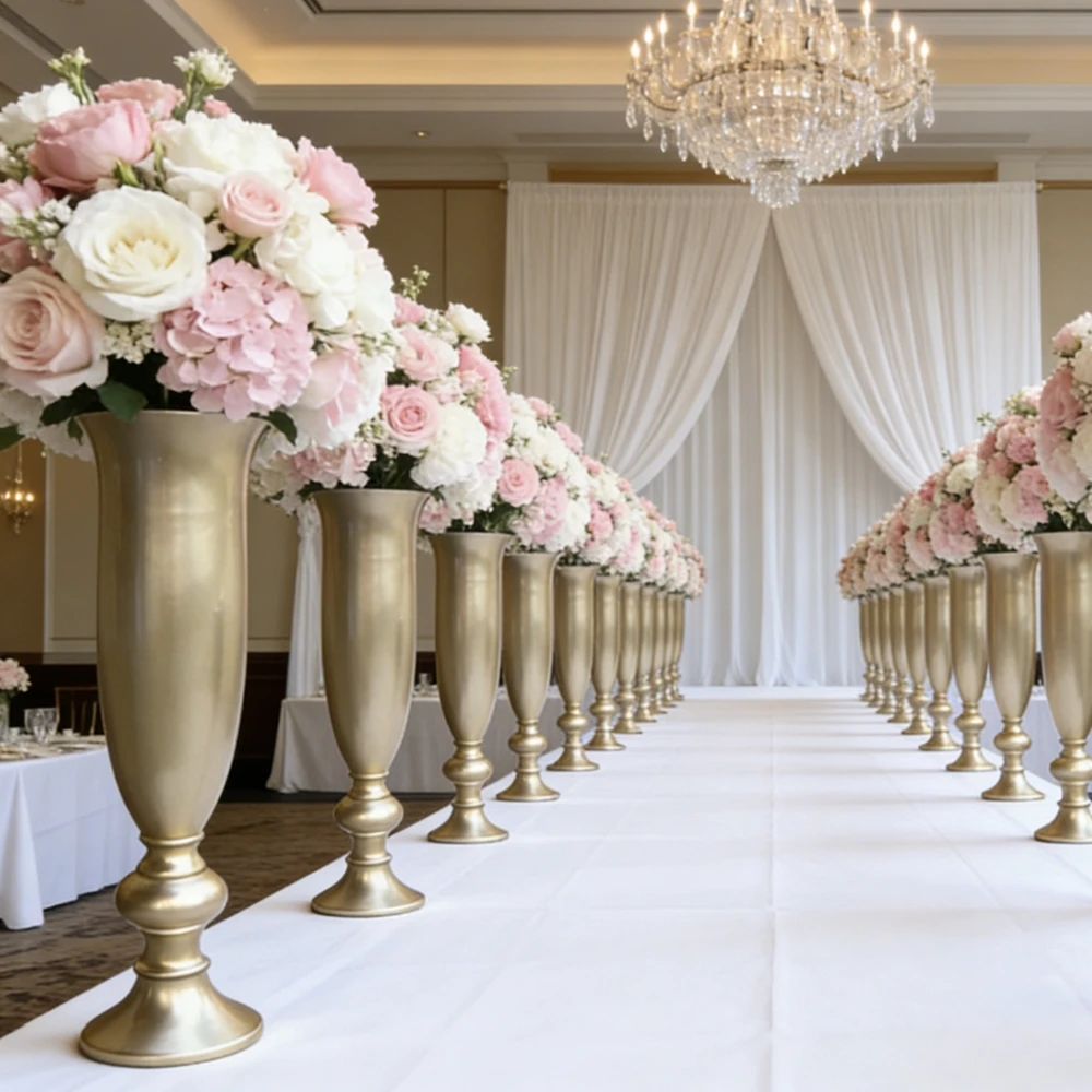 

6 шт. 80-сантиметровых подставок для цветов из стекловолокна, романтическая люстра, центральное украшение для свадебных столов, банкетов и декора дома и отелей