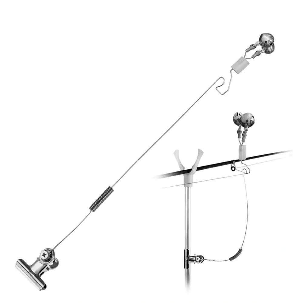 High Sensitivity Fishing Alarm Twin Bell Clip On Rod Tip Sound Indicator For Sea Rock Fishing Accessory Equipment