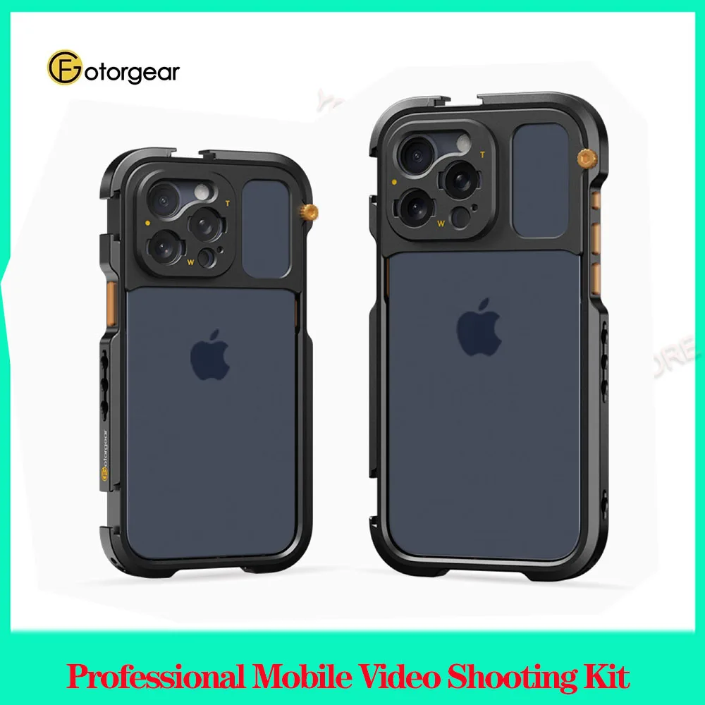 Fotorgear Mobile Phone Video Cage for iPhone 13 Pro max 14 SmartPhone Cage for iPhone 15 Pro/15 Pro Max for Videoing Vlogging