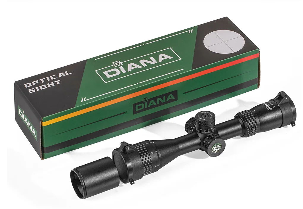Optical telescope Diana new model DIANA HY 3-9X32AOE sight, cross-hair sight with lock, red and green light cross-hair mirror view 5