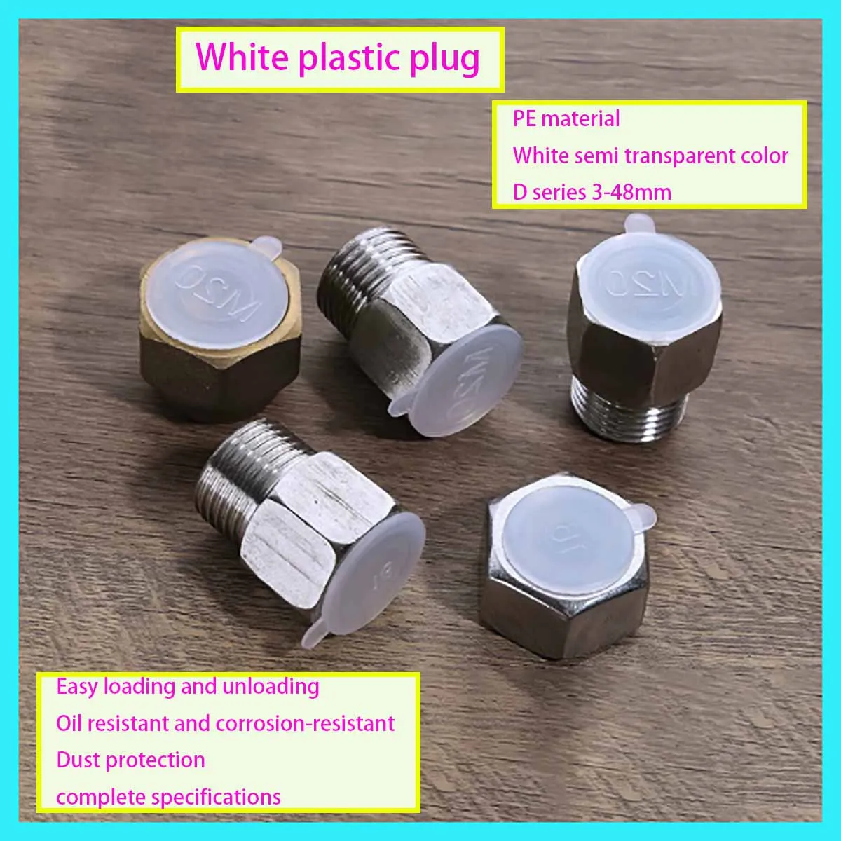 PE Plastic Thread Protective Sleeve Glass Test Tube Cover Screw Valve Oil Hole Sealing Plug