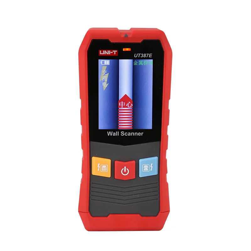 UNI-T-Detector de metais para casa, scanners de parede, tensão AC, fio vivo, Stud Finder, madeira, UT387E, 4 em 1