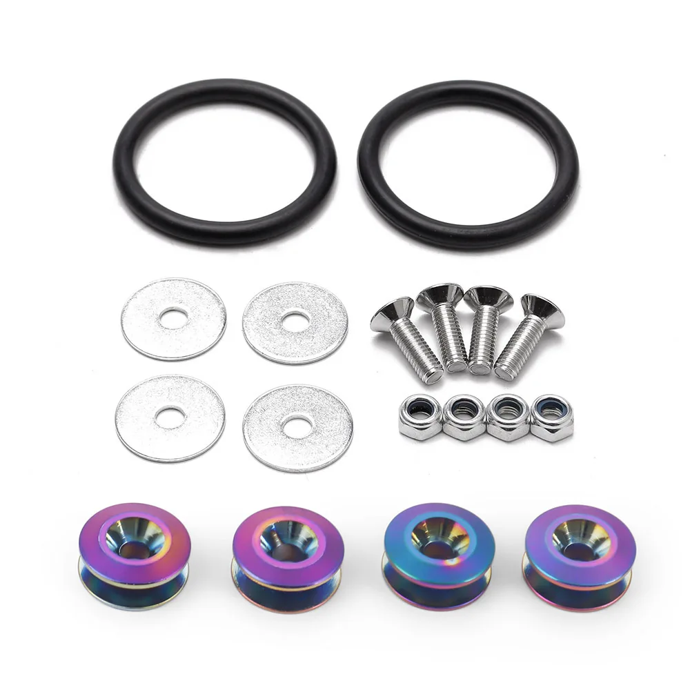 Aluminum Quick Release Fasteners are ideal for front bumpers Rear bumpers and Trunk Hatch lids without logo BX100224