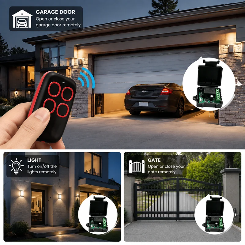 433.92MHz Universal Remote Cloner for Garage Gate, Fixed Code Duplicator Copies Opener Commands