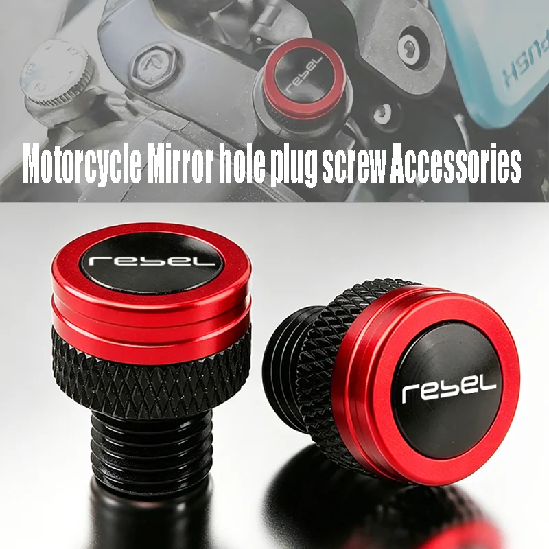 

CNC For Honda REBEL 1100 DCT Rebel 500 300 CMX 300 CMX500 CMX 1100 Motorcycle Mirrors Hole Plug Screws Caps Mirror Hole Cover