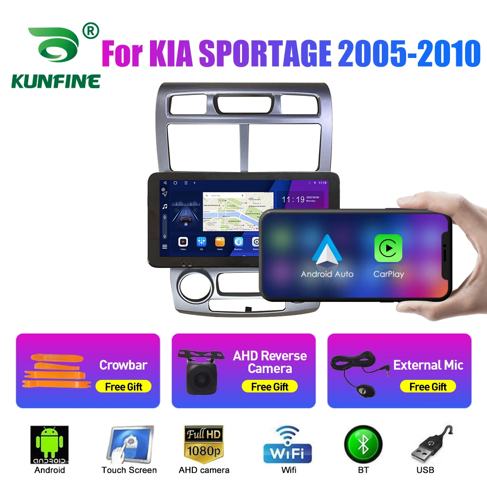 

10,33-дюймовый автомобильный радиоприемник для KIA SPORTAGE 2005-2010 2Din Android, восьмиядерный автомобильный стерео DVD, GPS-навигатор, плеер, QLED-экран Carplay