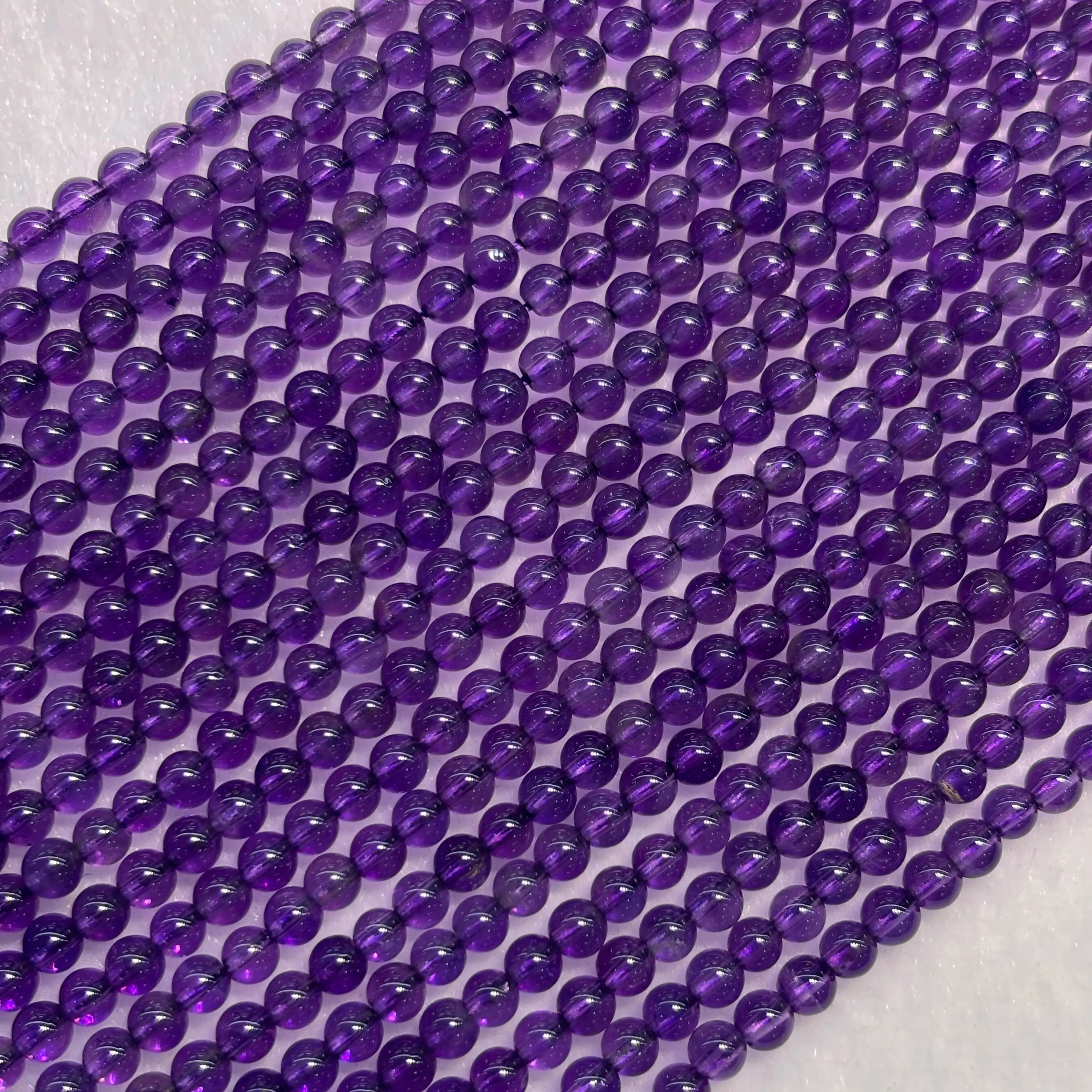 Natural Brazil AAA Clean Amethyst 4mm Round Beads Energy Quartz Fashion Jewelry Loose Beads Making Diy Gift, Symbolizing Love
