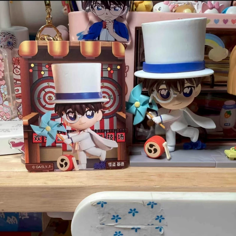 Figuras de la serie Detective Conan Garden Party, cajas ciegas, adorno de muñeca, modelo de juguete, Jimmy Kudo, Anime, regalos misteriosos, perímetro