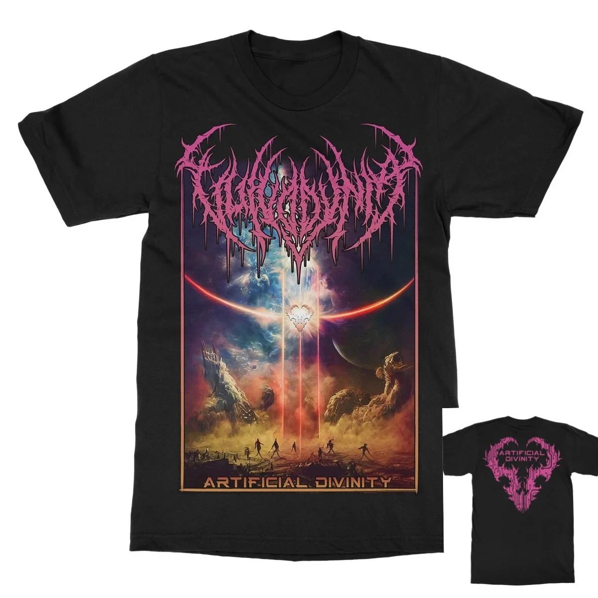 Dark Beast Hyena Monster Graphic T Shirt, Vulvodynia Vintage Bloody Wilderness Double Sided Art T Shirt, Unisex T Shirt