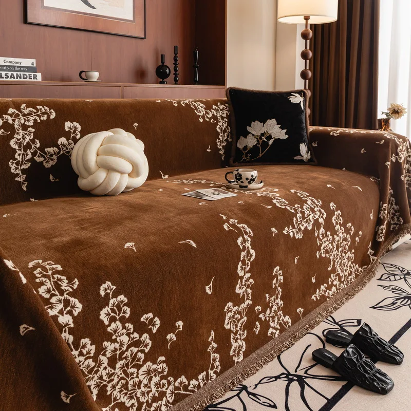 EIFLOY-Chenille Couch Cover for Sofa 3 Seater, Towel Blanket, One Piece Sofa Slipcover, Armchair Furniture Protector, Universal