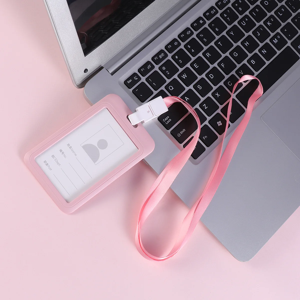 

Holder Pink Plastic Id Card Case With Clear Window For Work School Business Card Organizer Staff Name Tag Protector Badge