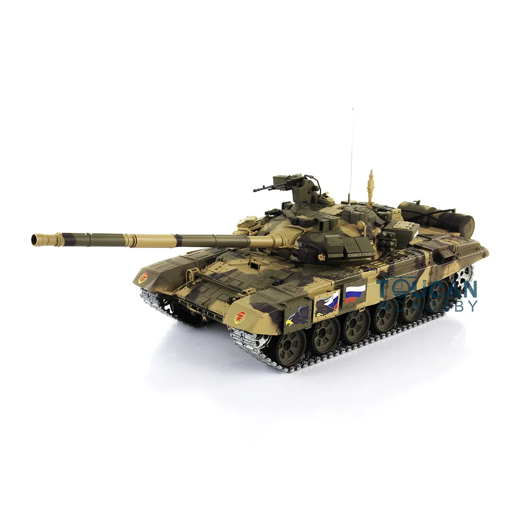 RC Tank Boy Toys 2.4G 7.0 1/16 Scale HENG LONG Upgraded Metal Ver Russia T90 RTR Radio Control Tank Cars 3938 TH17846