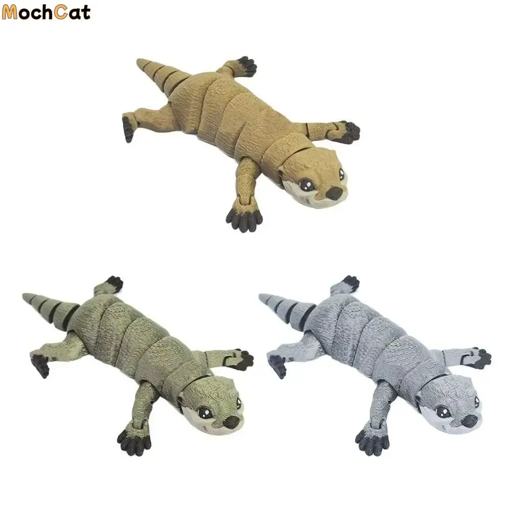 

Creative Design 3D Printed Otter Multi-jointed Cute Style PLA Otter Model Toy PLA Movable Mini Otter Doll Birthday Celebration