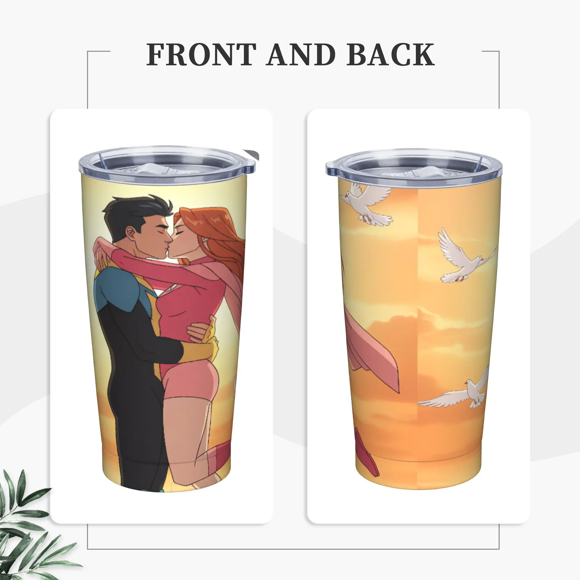 Stainless Steel Tumbler Anime Invincibles Car Mugs With Straws  Beach Cold and Hot Water Bottle Portable Thermal Cups
