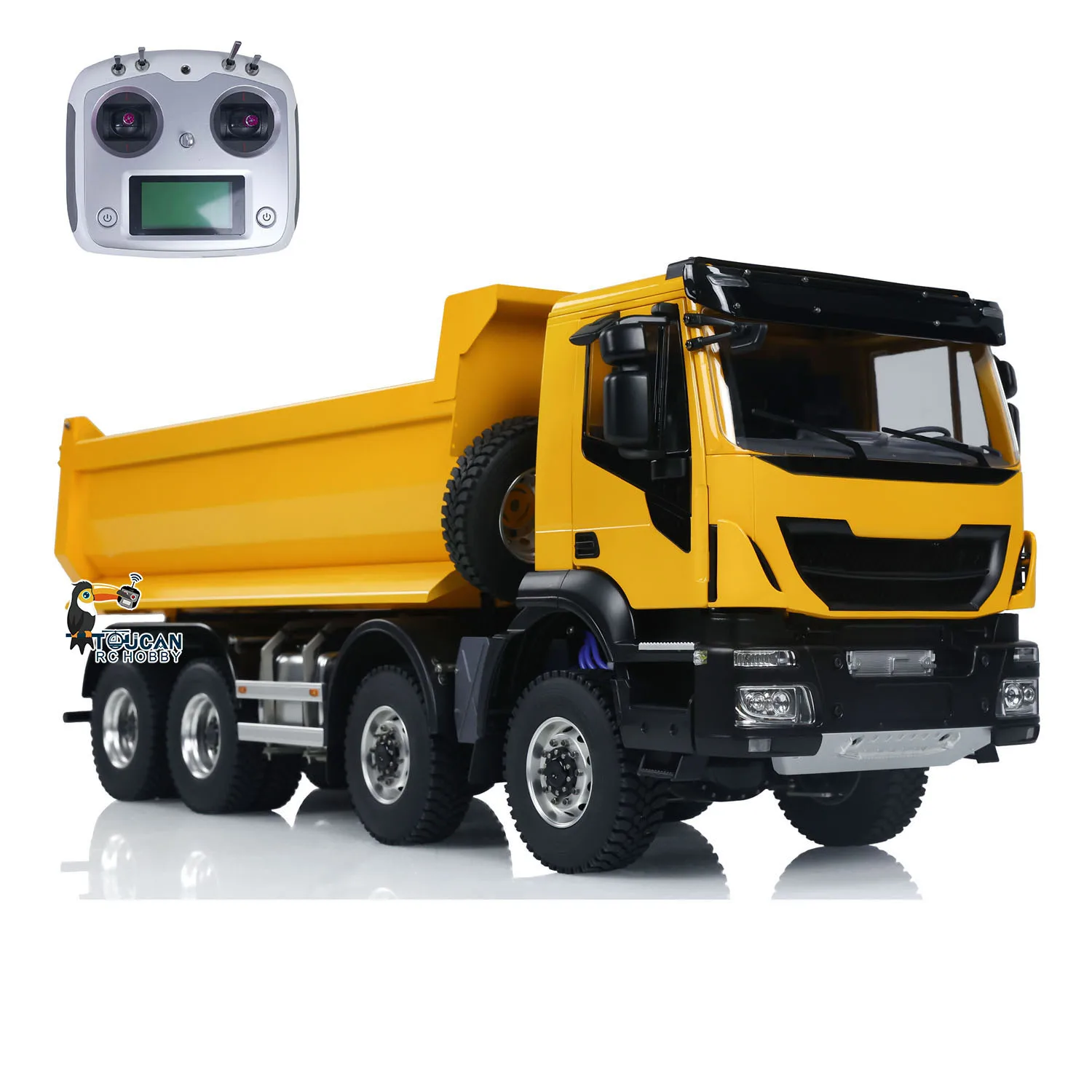 In Stock 1/14 Metal RC Hydraulic Dump Truck Cars 8x4 8x8 Remote Control Tipper TOUCAN RC HOBBY Light Sound Assembled Gift