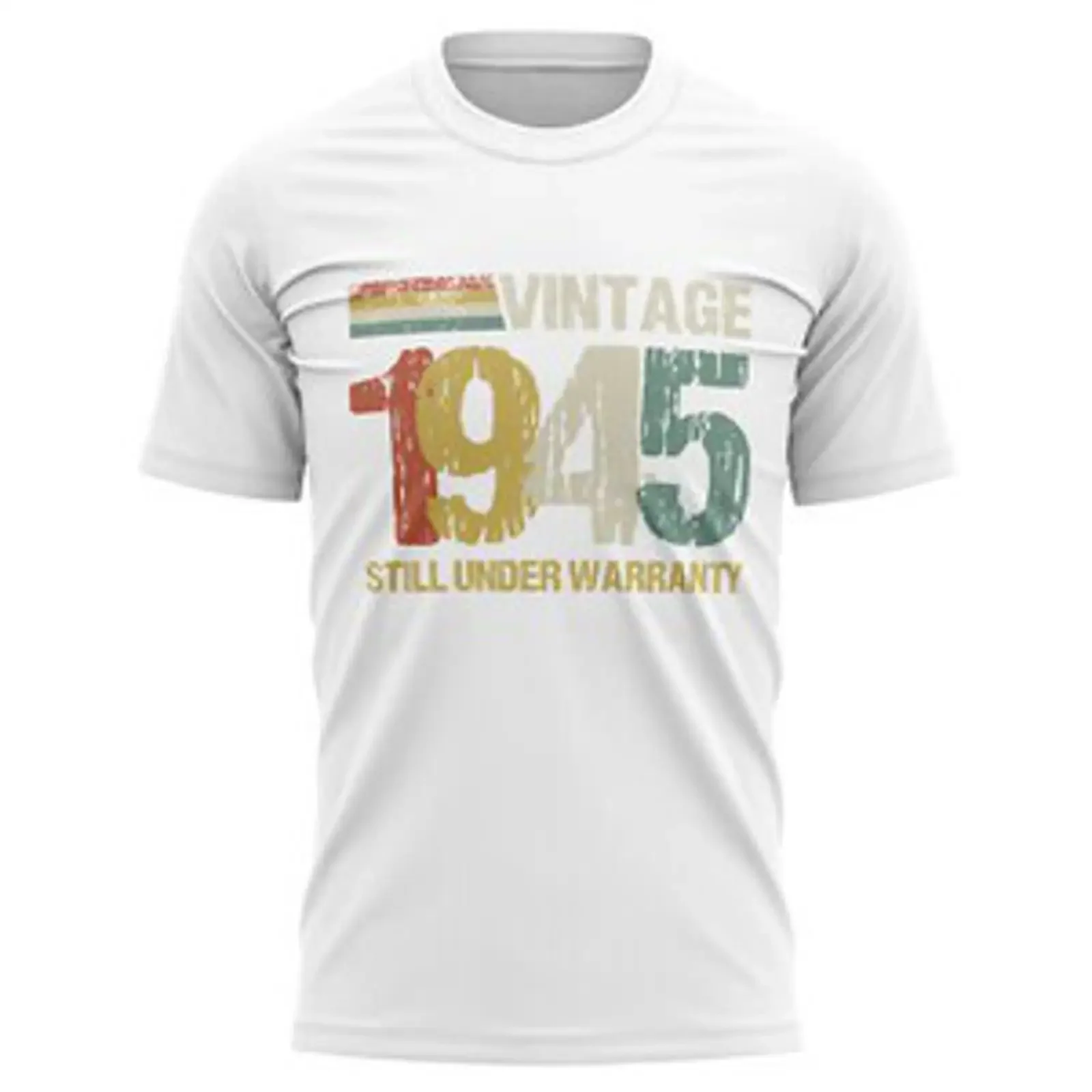 Men's T shirt birthday 1945 still guaranteed funny him turning 80 gift for men vintage Washed Top For Everyday Wear Unisex