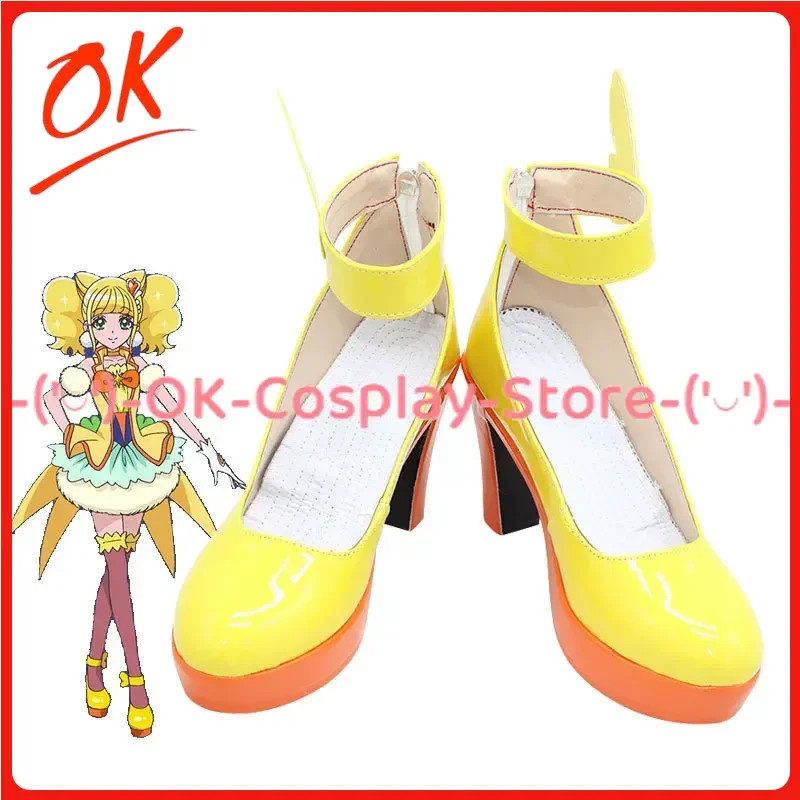 [Customized Size] Healin Good PreCure Cure Sparkle Hiromitsu Hinata Cosplay Shoes Anime Roleplay Prop Party Boots PU Leather