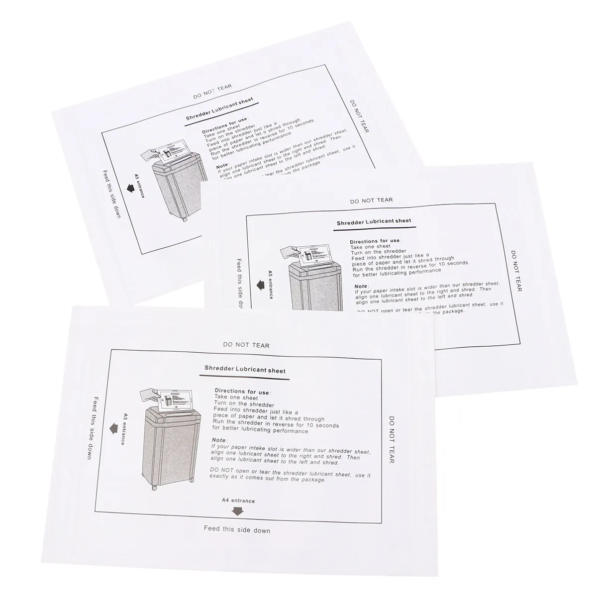 12Pcs Professional Shredder Lubricating Oil Paper Package Portable Blade Lubricant Safe Easy Use Office School Supplies