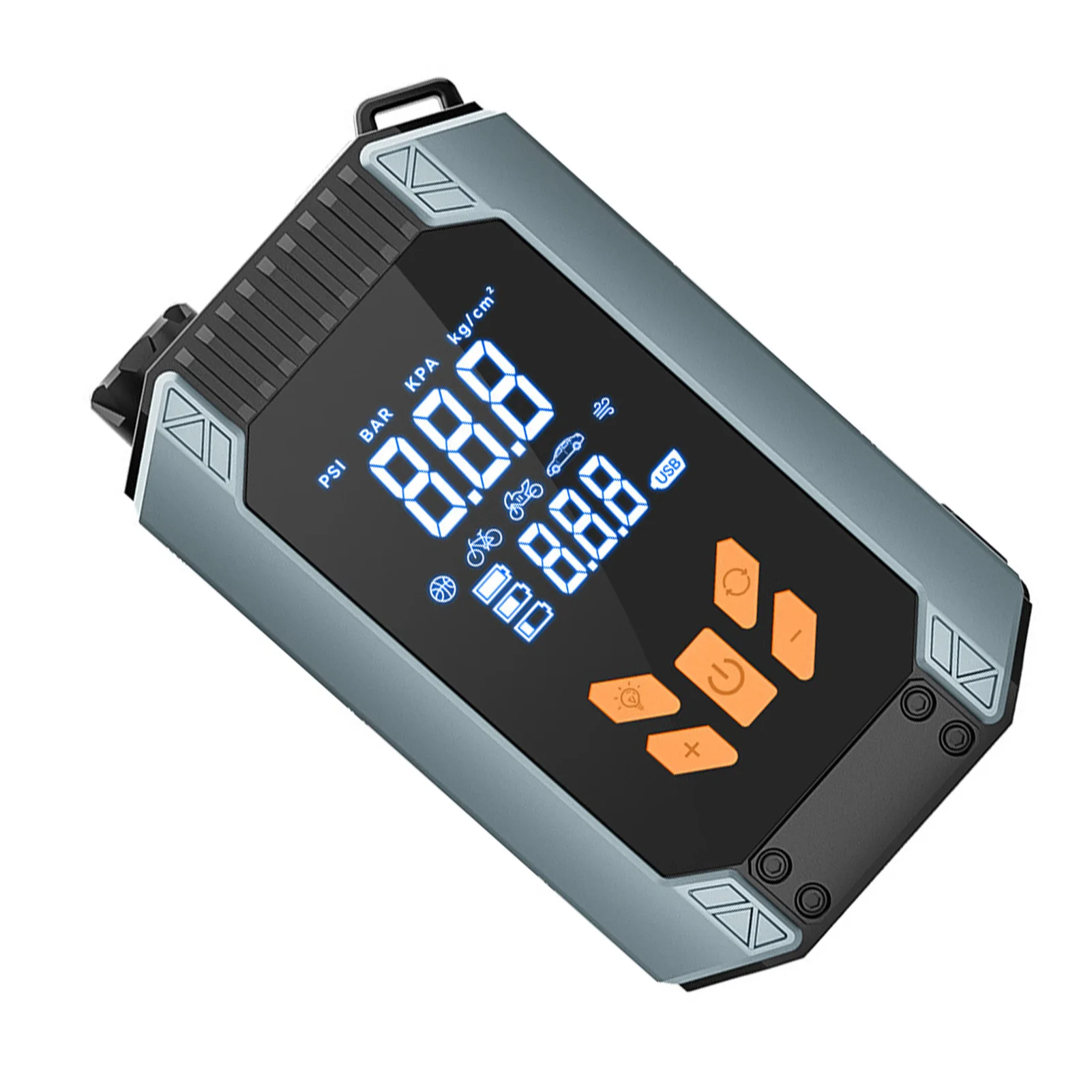 Cordless Tire Inflator 6000mAh Car Tire Pump Auto Shutoff with Pressure Gauge LED Light for Motorcycle Bike Inflatable Ball