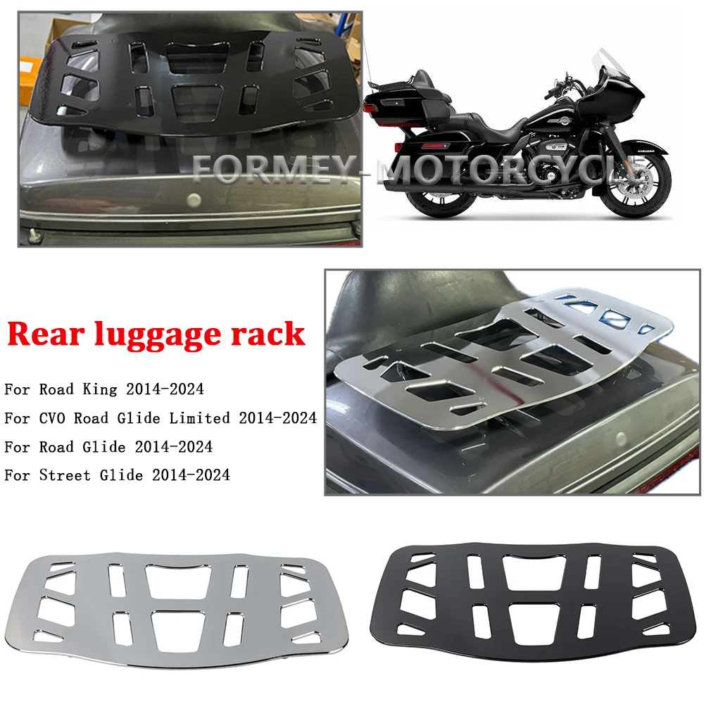 

Motorcycle Rear Luggage Rack Tour Pack Support Shelf Cargo Frame Bracket For Harley Road Glide Street Glide Road King 2014-2024