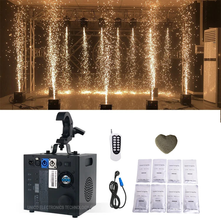 Cold Waterfall Flame Machine com Ti Powder, efeito especial