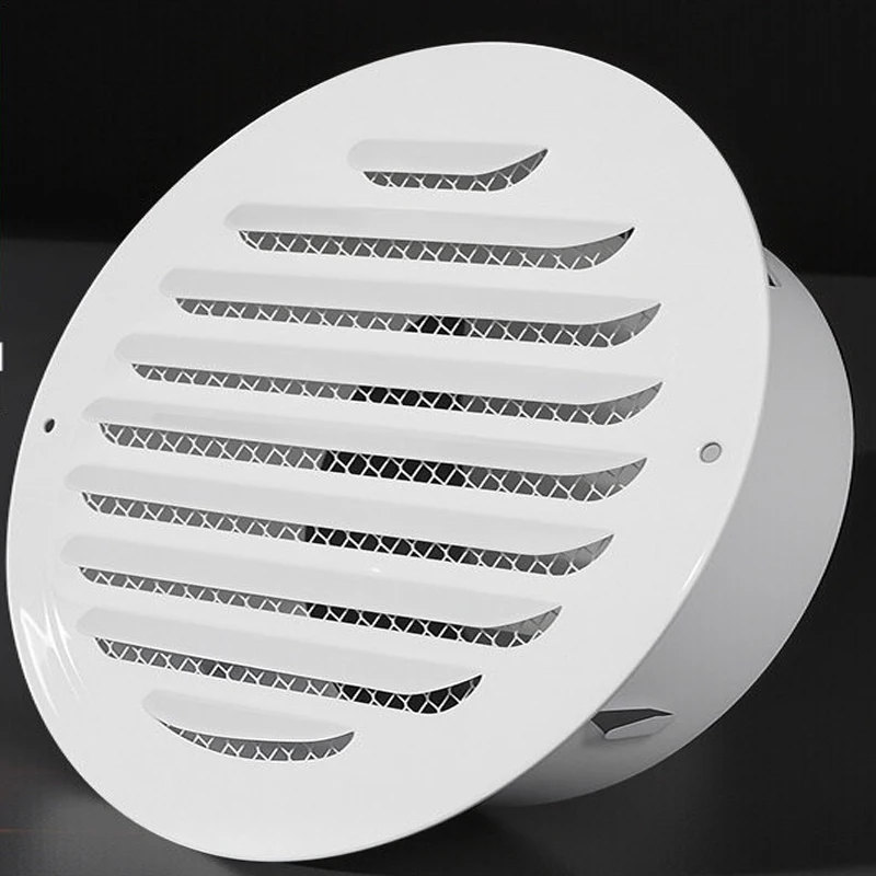 Stainless Steel Wind Cap Flat Head Range Hood Exhaust Bathroom Exterior Wall Flush Vent Wind Guard Exhaust Outlet Vent Cover