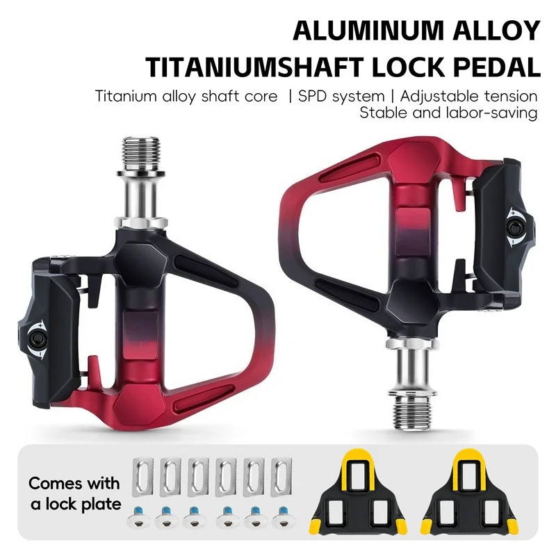 

Велосипедные педали SPD из алюминиевого сплава с титановой осью, профессиональные педали для шоссейного велоспорта для эффективной езды по силовой передачи