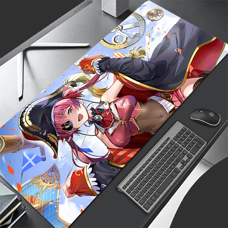 Mouse Pad Gaming Accessories Gamer alfombrilla Hololive Houshou Marine Computer Desk Mat Laptop Varmilo Keyboard Pads Mousepad