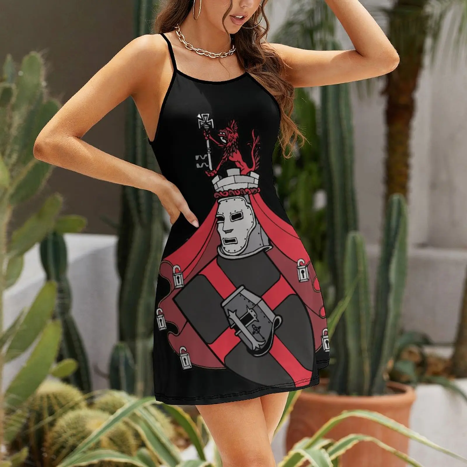 Sexy  Woman's Dress The Dress Dark Ages Clan Shield Nosferatuer For Sale  Women's Sling Dress Graphic  Clubs Casual