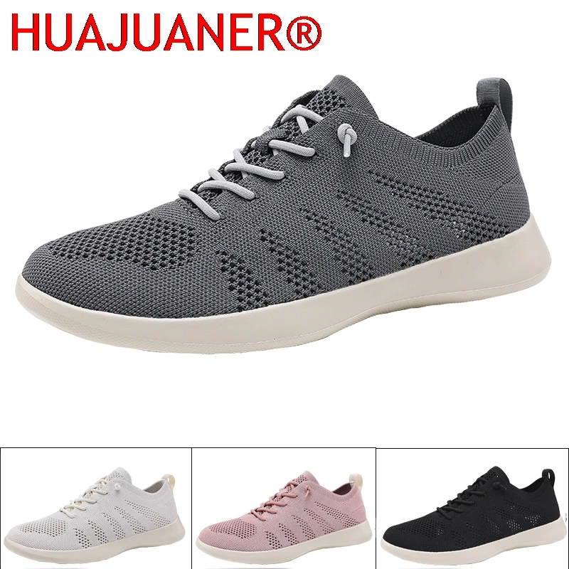 

Мужская и женская повседневная обувь, обувь для ходьбы босиком, модная дышащая обувь для прогулок, сетчатые туфли на плоской подошве, удобные кроссовки на шнуровке