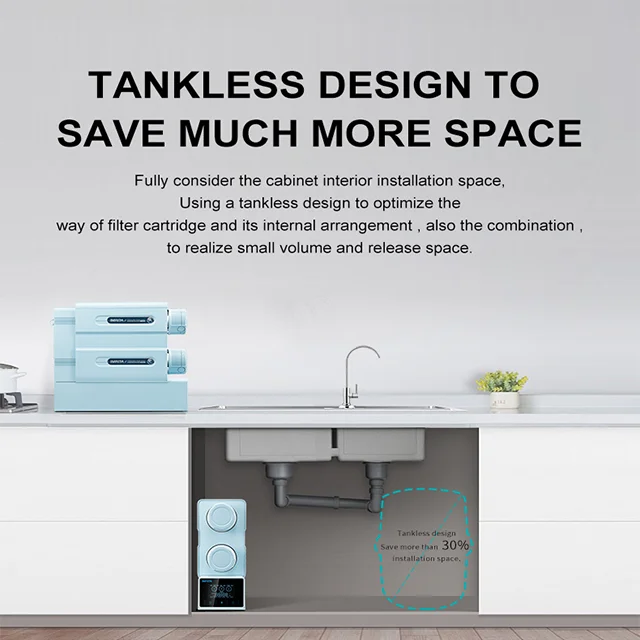 OEM ODM Smart Home Reverse Osmosis System Water Filter Purifier RO Water Household Undersink Kitchen Purifier