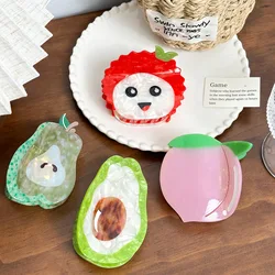 New Design Fashion Fruit Avocados, Peaches, Pears, Lychees Hair Clip Simple  Acetic Acid Large Shark Clip Hair Accessories