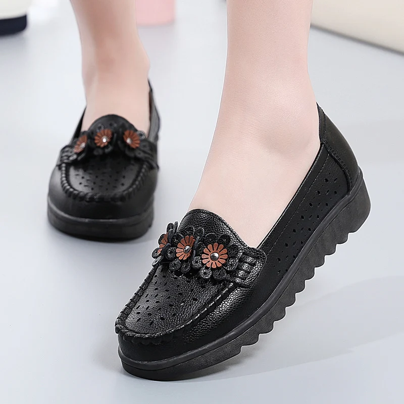 Women Tennis Shoes Sneakers Women Platform Loafers Lace Up Leather Flat Slip-On Spring Casual Mom Shoe Mujer Zapatos Chaussure