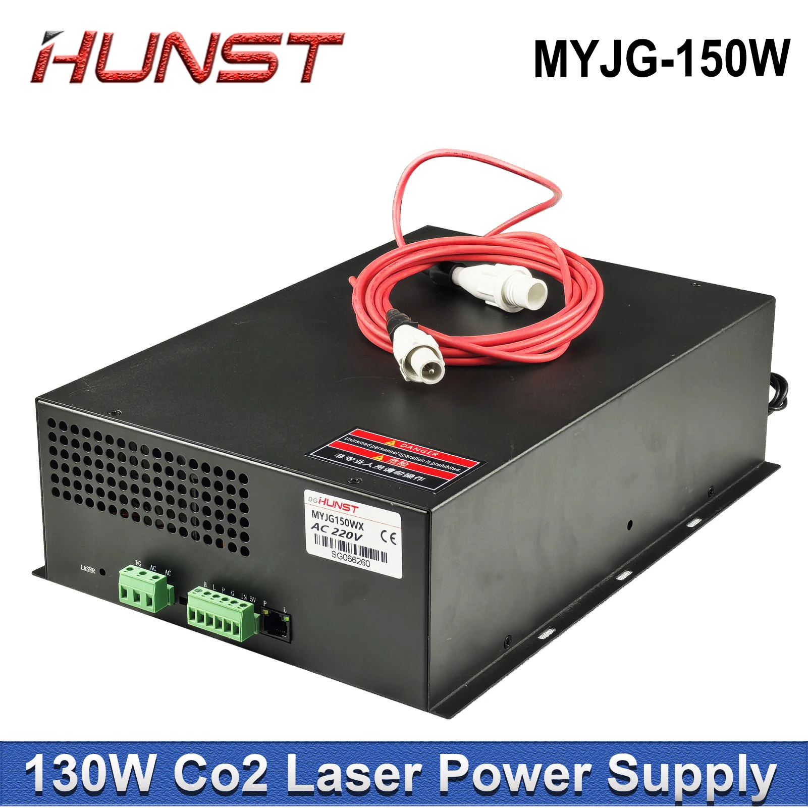 Hunst MYJG 130-150W CO2 레이저 전원 공급 장치 130W 150W 레이저 발생기 CO2 조각 절단기 유리관용