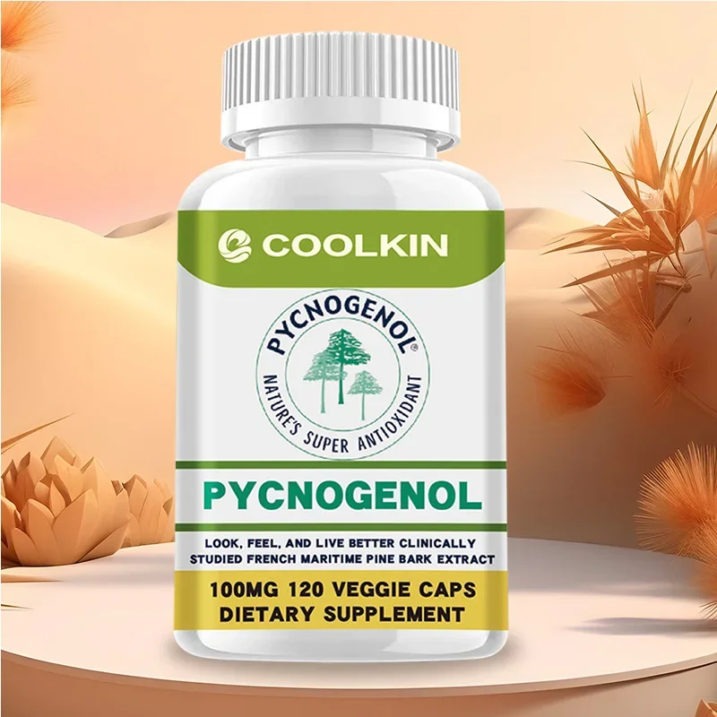 

Pycnogenol - French Maritime Pine Bark Extract, Support Antioxidant, Non-GMO, Gluten FreeCapsule