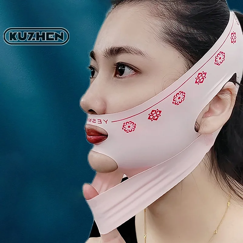 Double Layer Face Slimming Bandage V Line Face Shaper Chin Cheek Lift Up Belt Facial Massage Strap Face Skin Care Beauty Tool