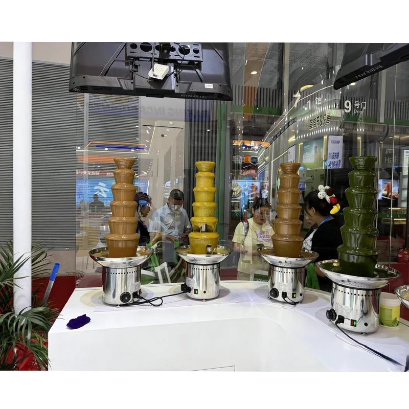 7-Layer Small Household Chocolate Fountain Machine Multifunctional Dessert Cream Waterfall Maker for Home Use