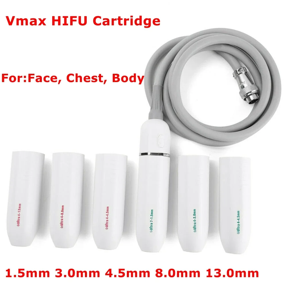 Vmax HIFU Cartridge Replacement Probe Consumables Handle for V-max Radar Line Carving Wrinkle Removal Device Lifting Slimming