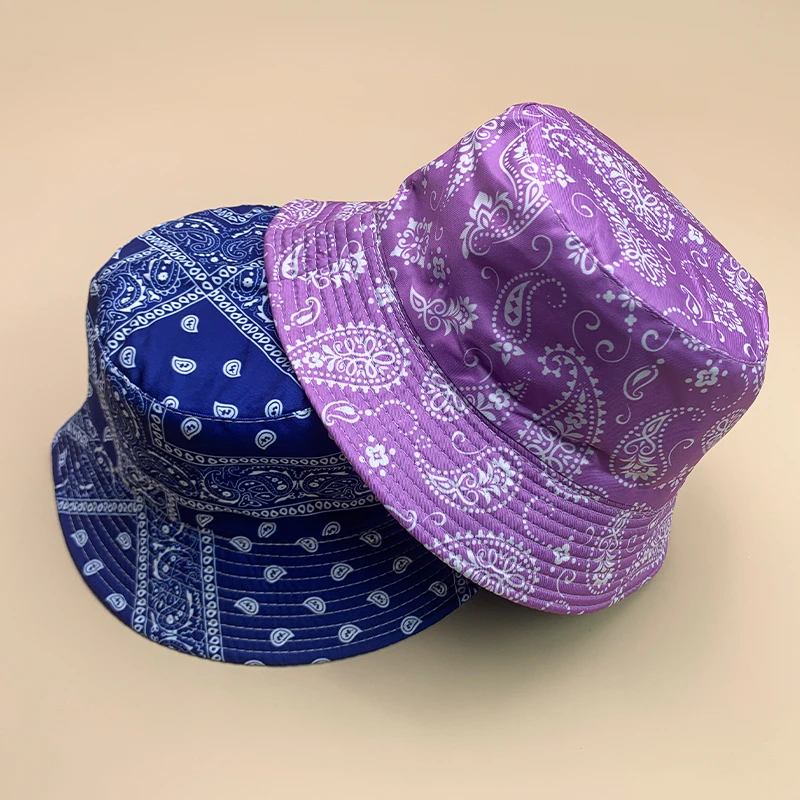 New Streetwear Paisley Hip Hop Men Women Bucket Hats Cotton Soft Fashion Trend Classic Retro Comfortable Sunshade Fisherman Caps