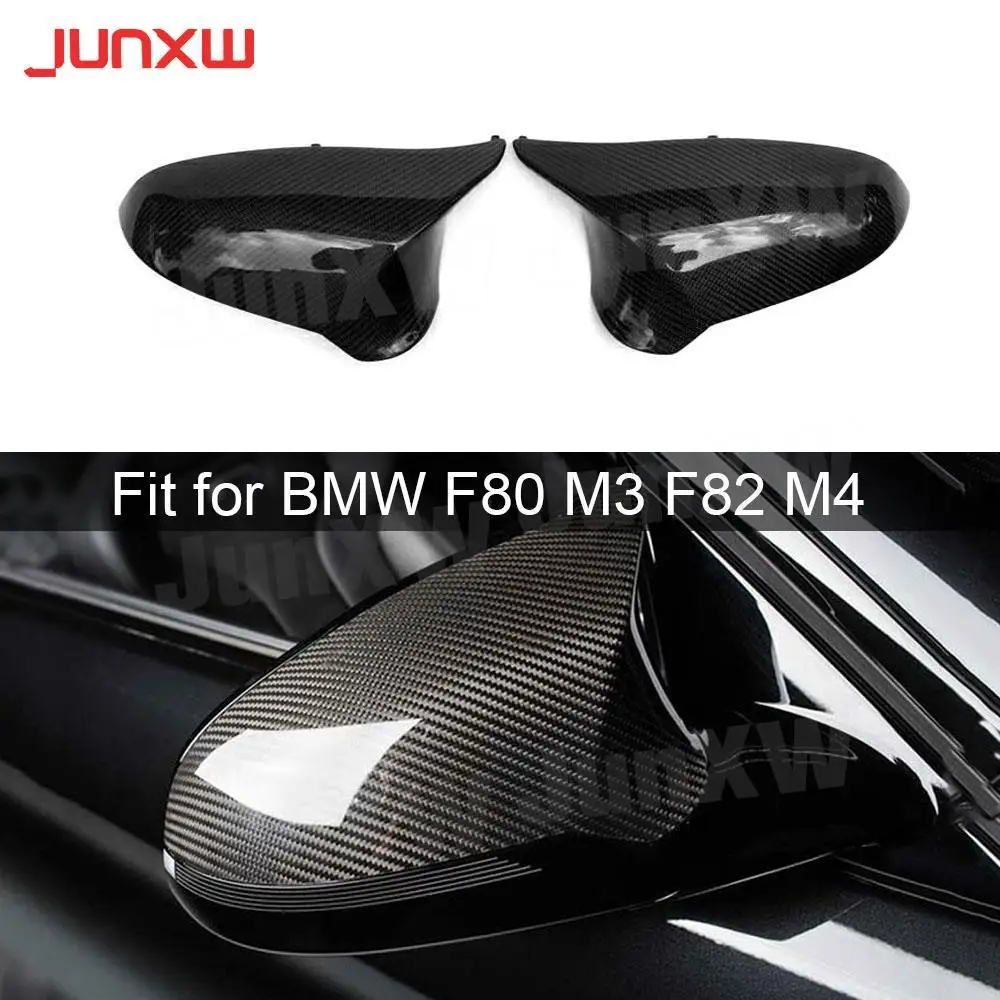 

Dry Carbon Fiber RearView Mirror Cover Caps For BMW F80 M3 F82 M4 2015 -2018 RHD Replacement Style Side Mirror Cover