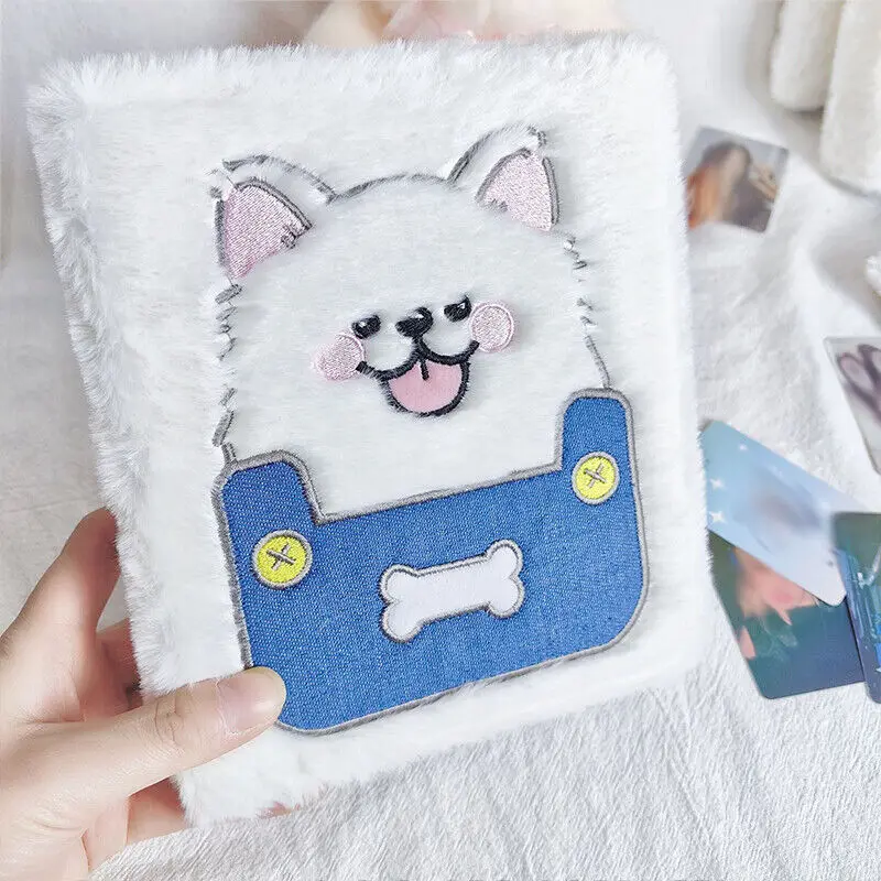 

New A6 Plush Card Album Cute Samoyed Shiba Inu Pattern Idol Photo Album Binder Cover Photocard Holder Collect Book Photo Card